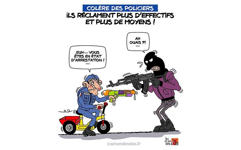 La police française en a marre