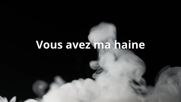 Vous avez ma haine